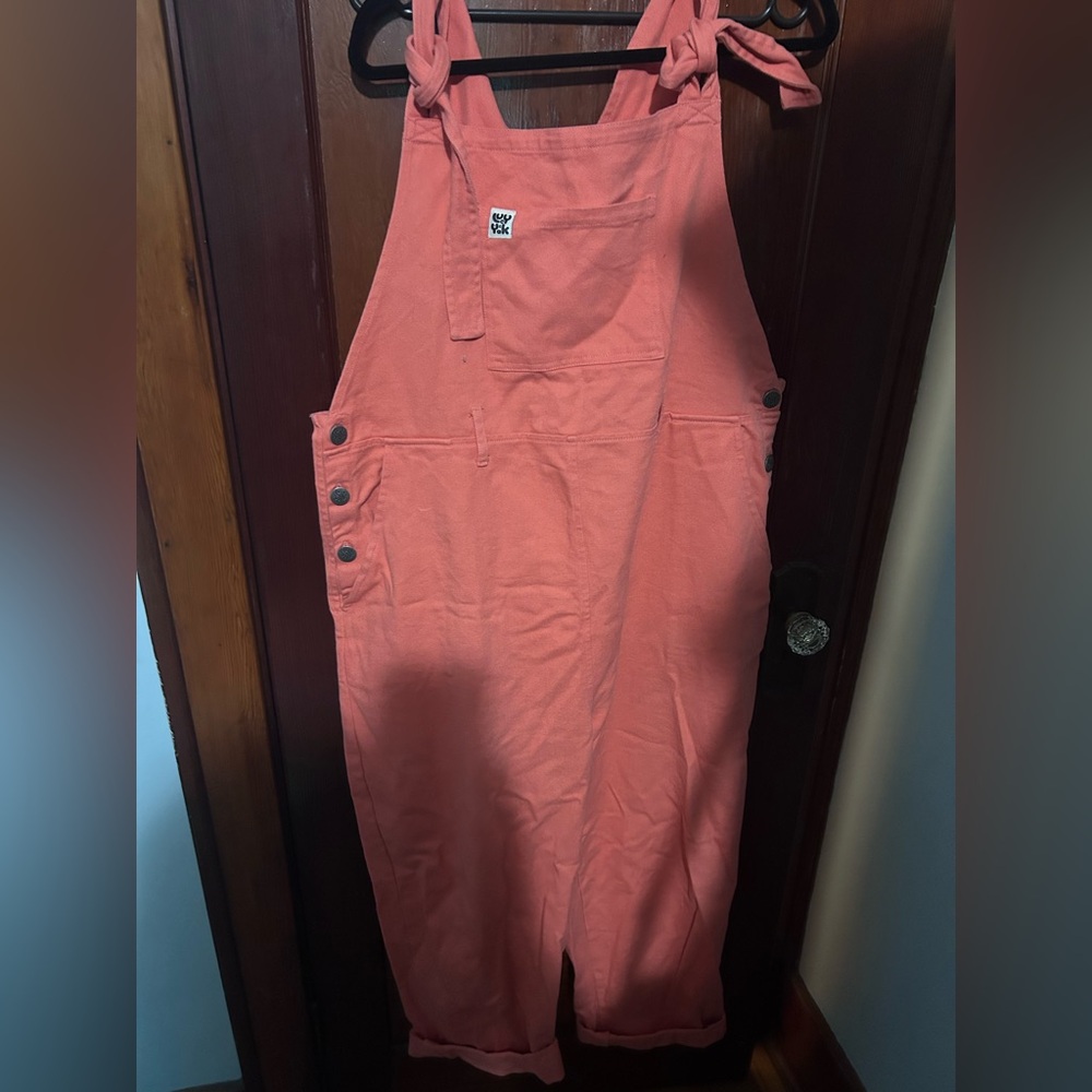 Lucy & Yak Coral Overalls Easton